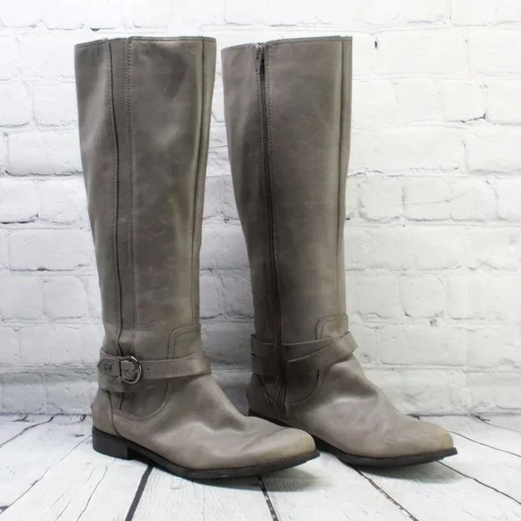 Sperry Gray Leather Ankle Boots - Picture 3 of 9